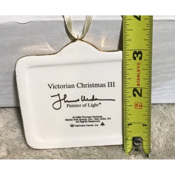 Thomas Kinkade Keepsake Ornament 1999 Victorian Christmas III Collectors Ceramic - Picture 9 of 9